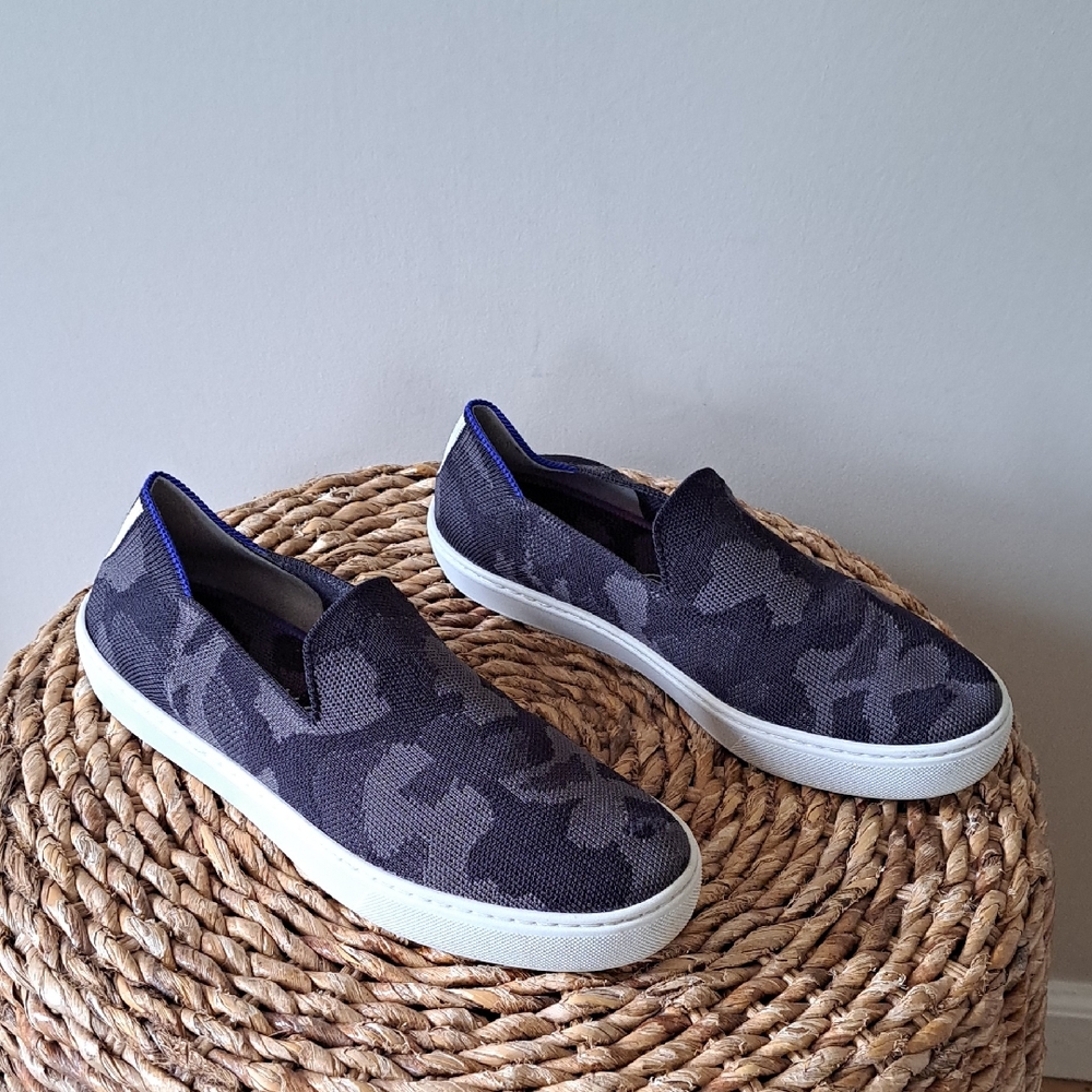 Rothy's Womens Casual/Athleisure Camo Print Stretch Knit‎ Loafer Sneakers 7.5
